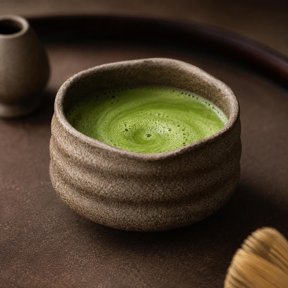 Matcha Set – Brown Ribbed
