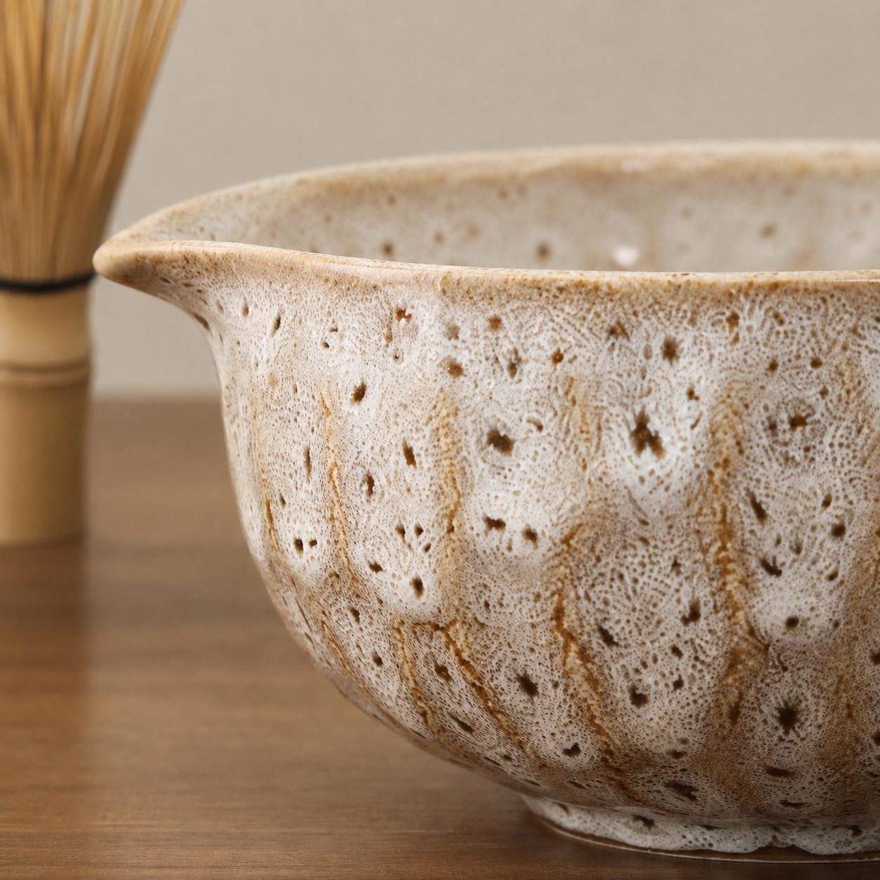 Ceramic Matcha Bowl Set - Gentle and Neutral Matcha Tea Set for Peaceful Interiors