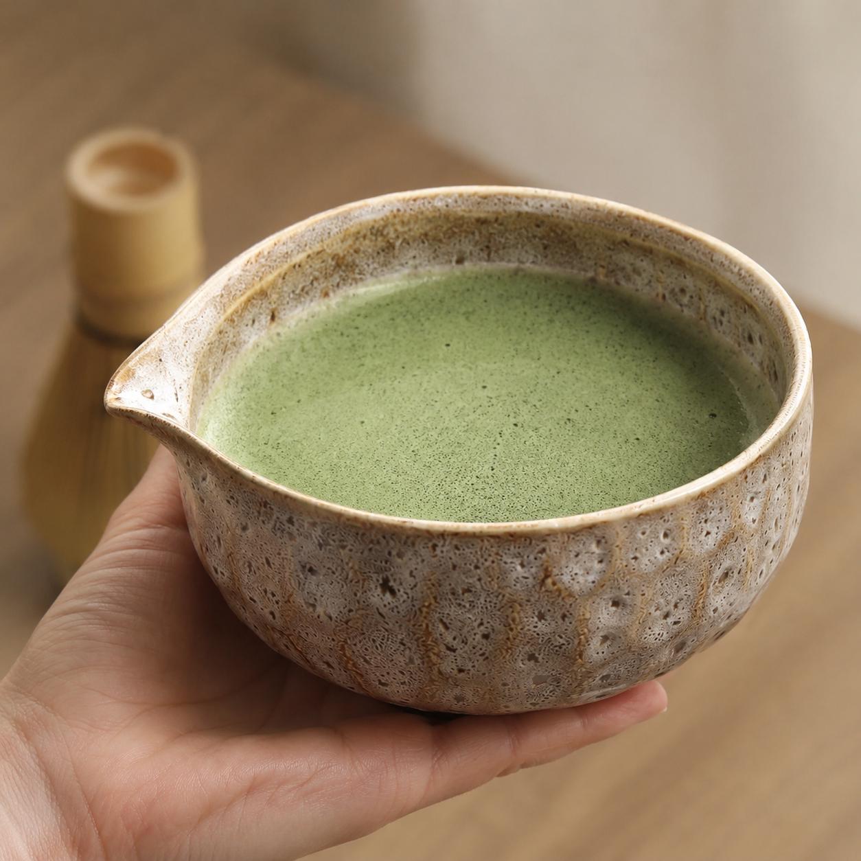 Ceramic Matcha Bowl Set - Gentle and Neutral Matcha Tea Set for Peaceful Interiors