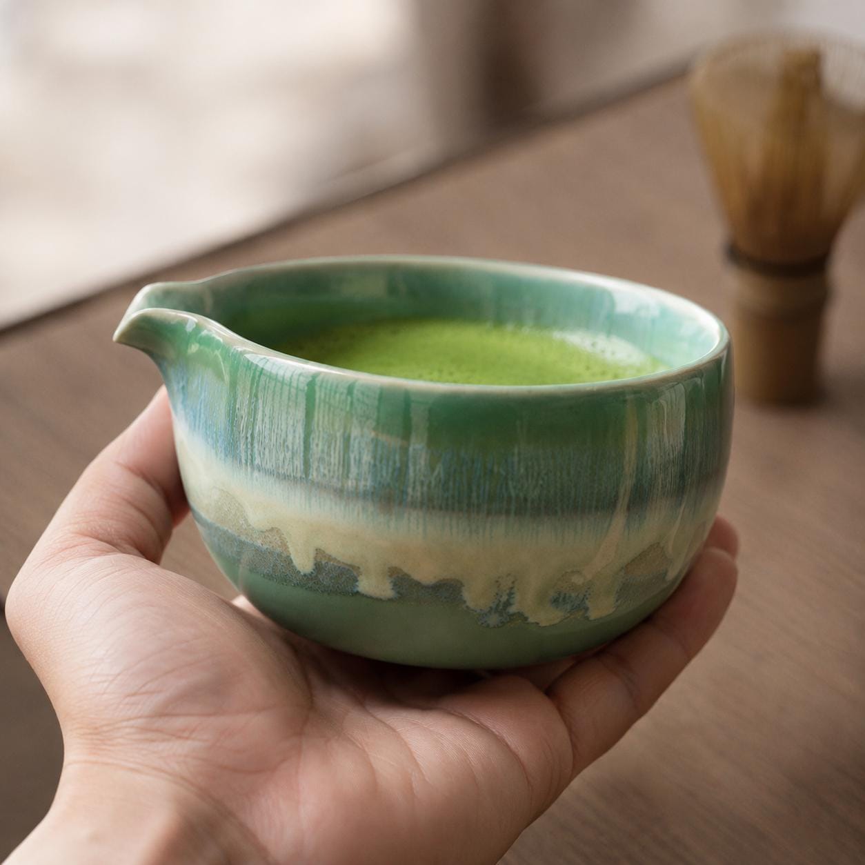 Ceramic Matcha Bowl Set - Contemporary Tea Set for Soft and Minimalist Interiors