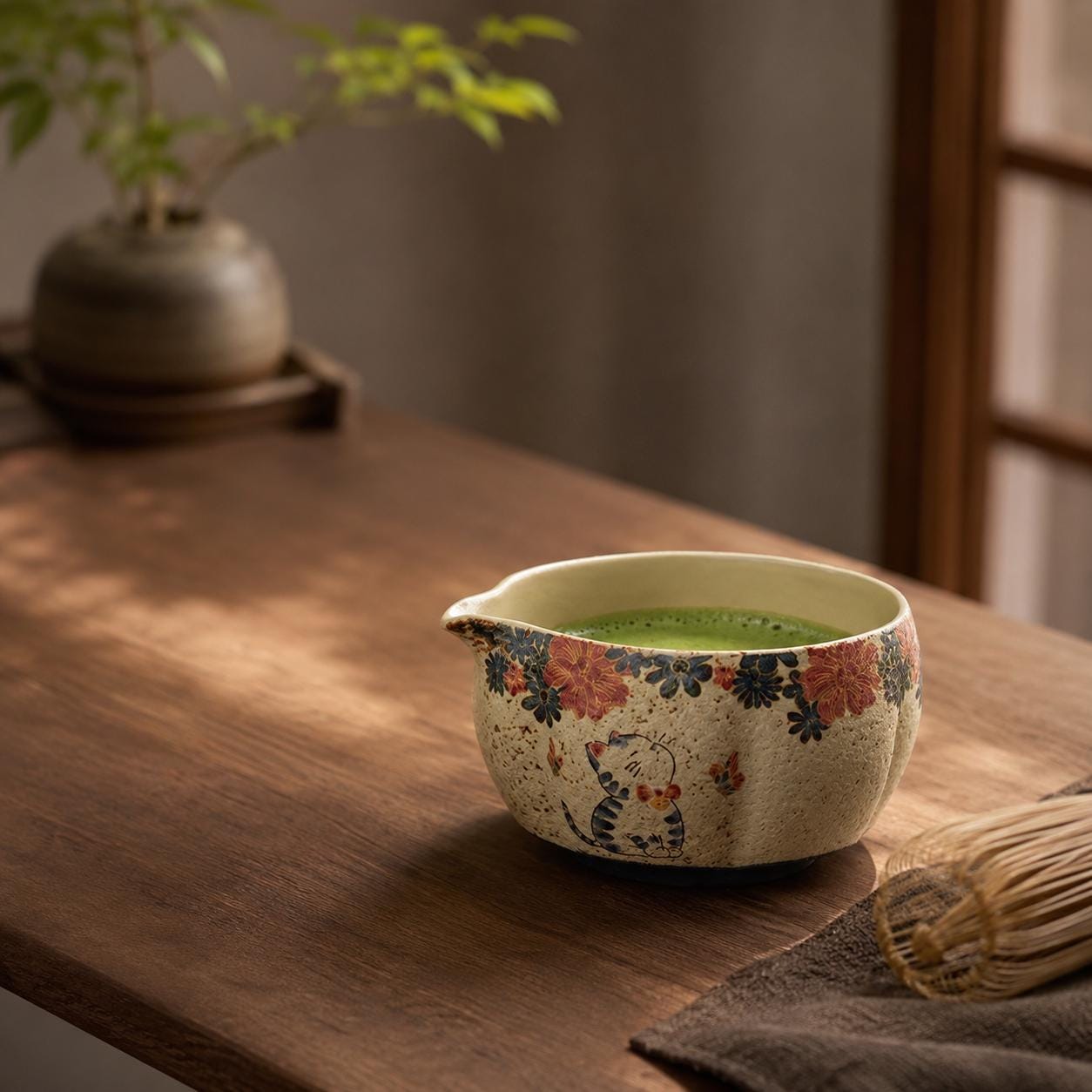 Ensemble de bols à matcha en céramique - Kit de thé minimal pour des moments de matcha tranquilles