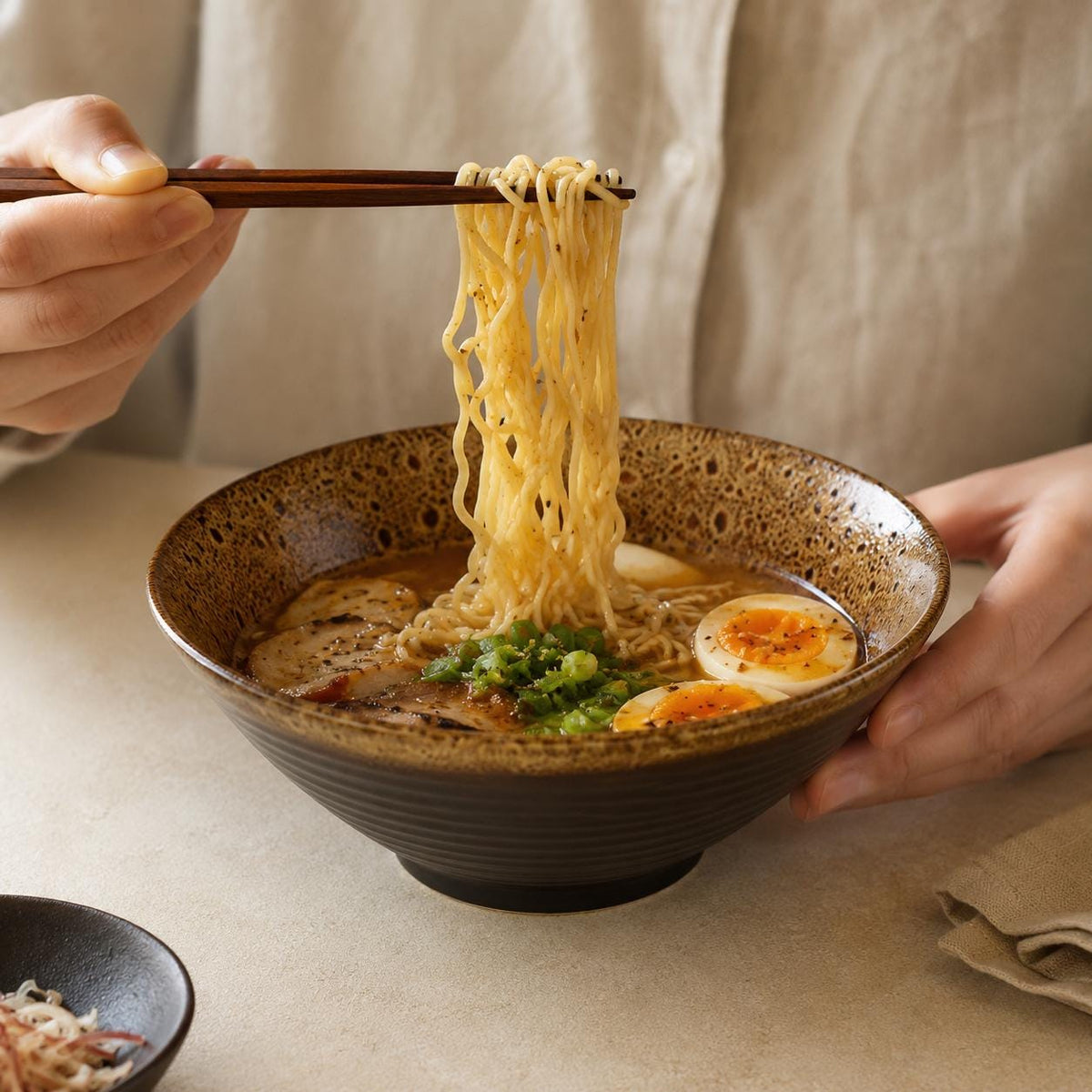 Ramen Bowl – Ochre and Black