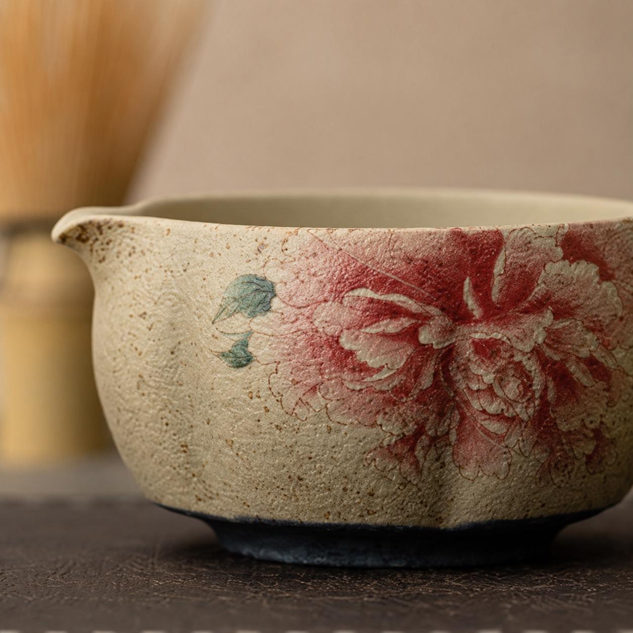 Ceramic Matcha Bowl Set - Modern Japanese Tea Ceremony for Mindful Daily Use