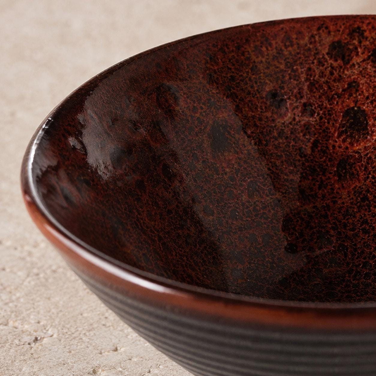 Ceramic Ramen Bowl - Japanese bowl with wide rim for elegant food presentation