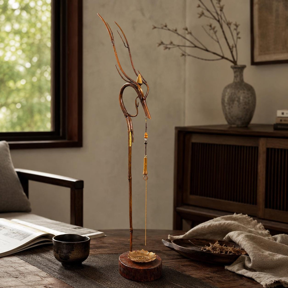 Hanging Bamboo Incense Holder