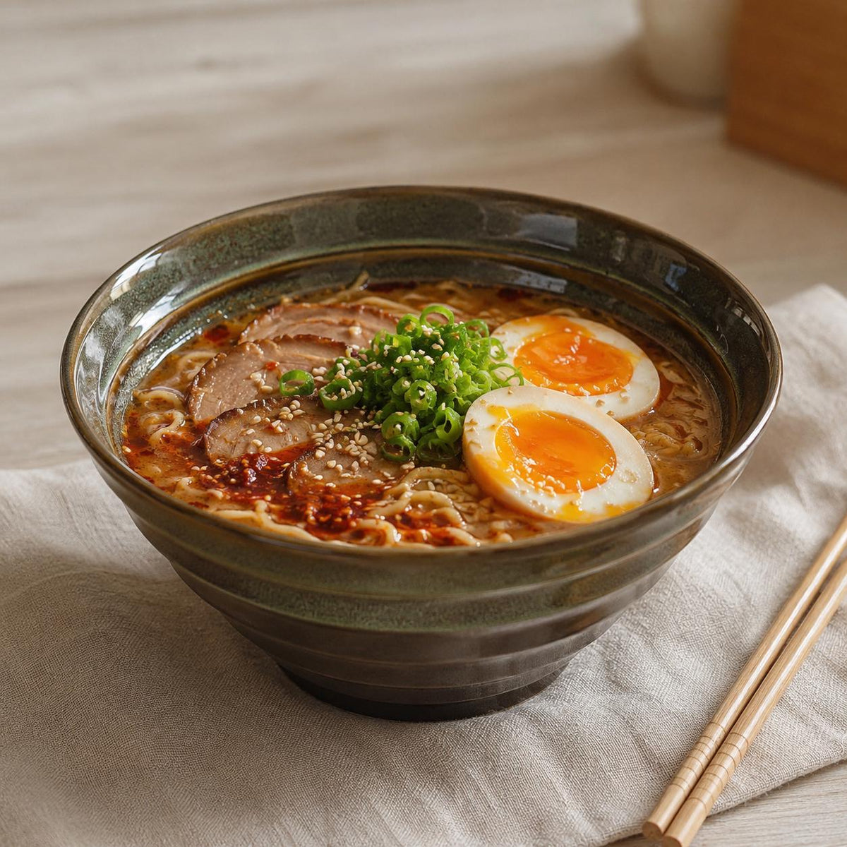 Ramen Bowl – Glossy Green