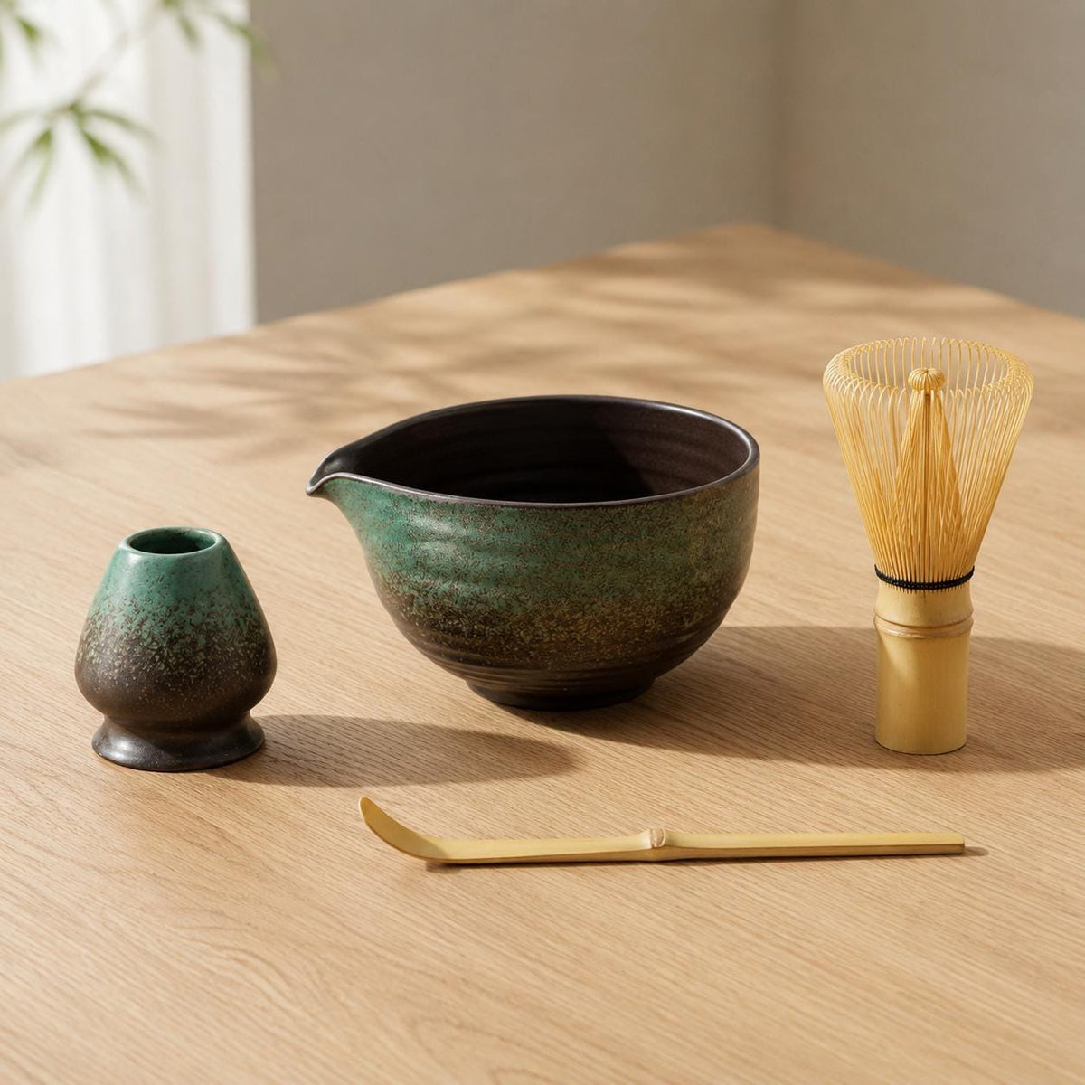 Set à matcha vert et noir