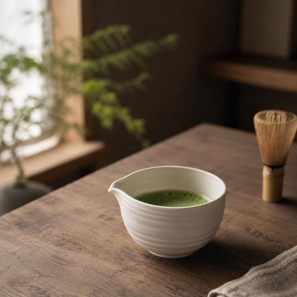 Ceramic Matcha Bowl Set - Organic Style Matcha Tea Set for Everyday Serenity