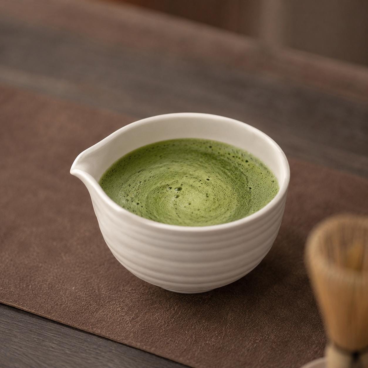 Ceramic Matcha Bowl Set - Organic Style Matcha Tea Set for Everyday Serenity