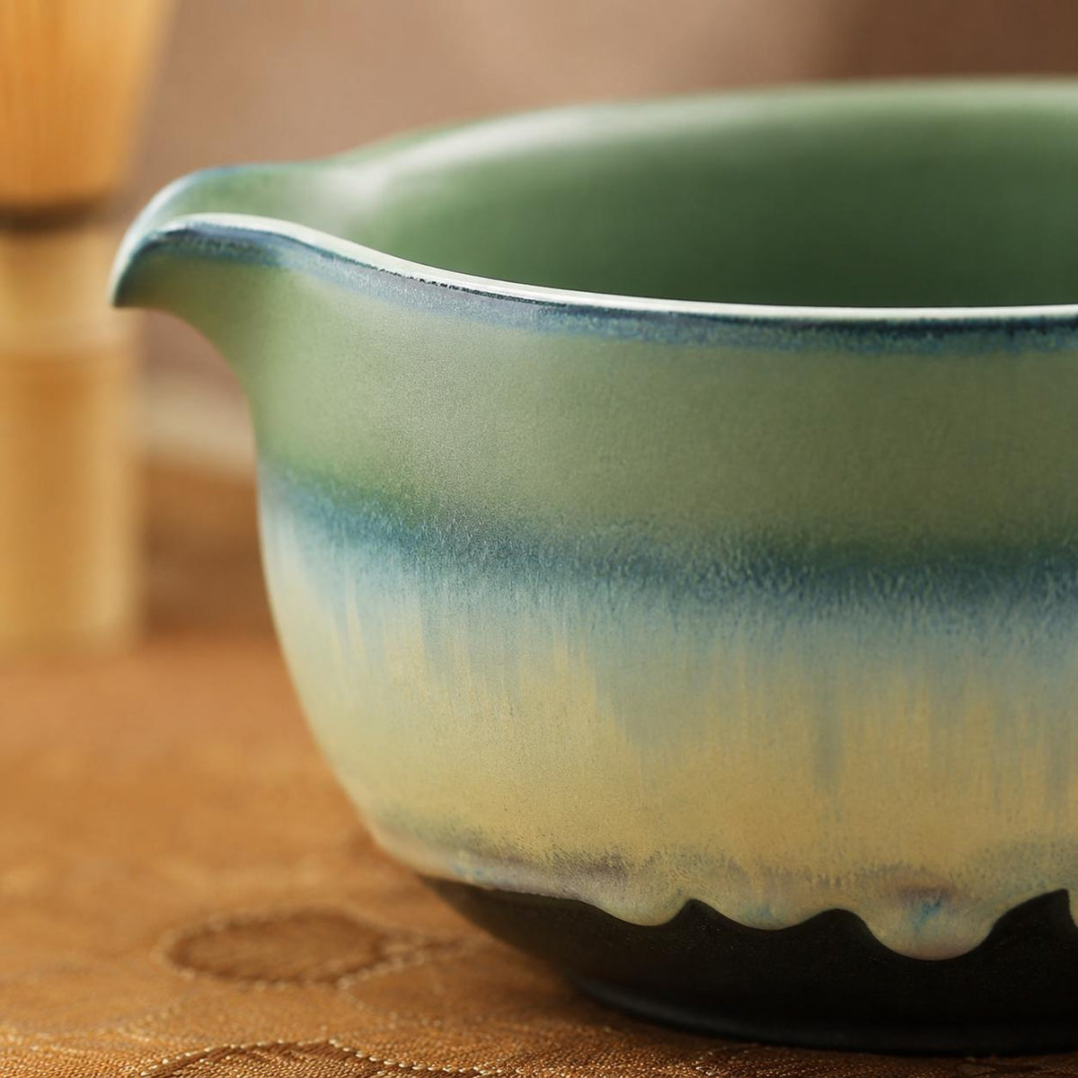 Set à matcha vert et beige