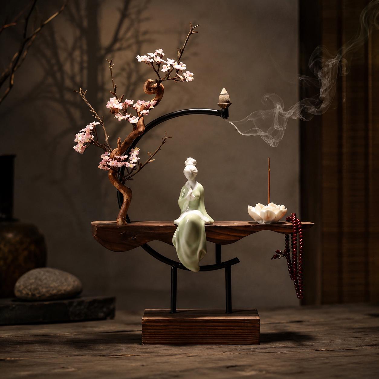 Porte-encens décoratif – Brûle-encens décoratif Wabi Sabi