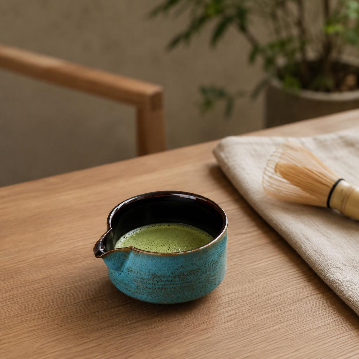 Ceramic Matcha Bowl Set - Minimalist Stoneware Matcha Set for Cozy Tea Rituals
