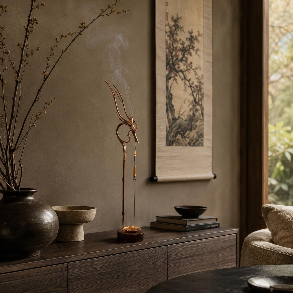 Hanging Bamboo Incense Holder
