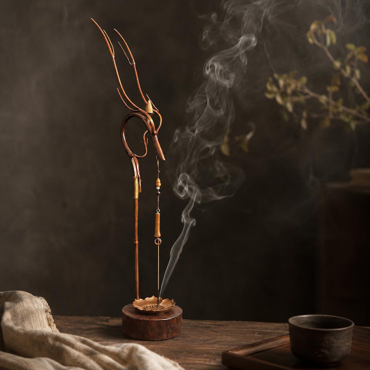Hanging Bamboo Incense Holder