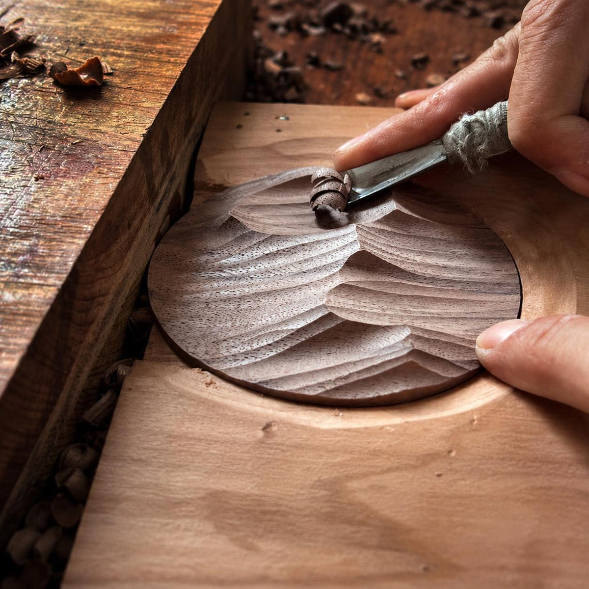 Walnut Incense Holder with Lid