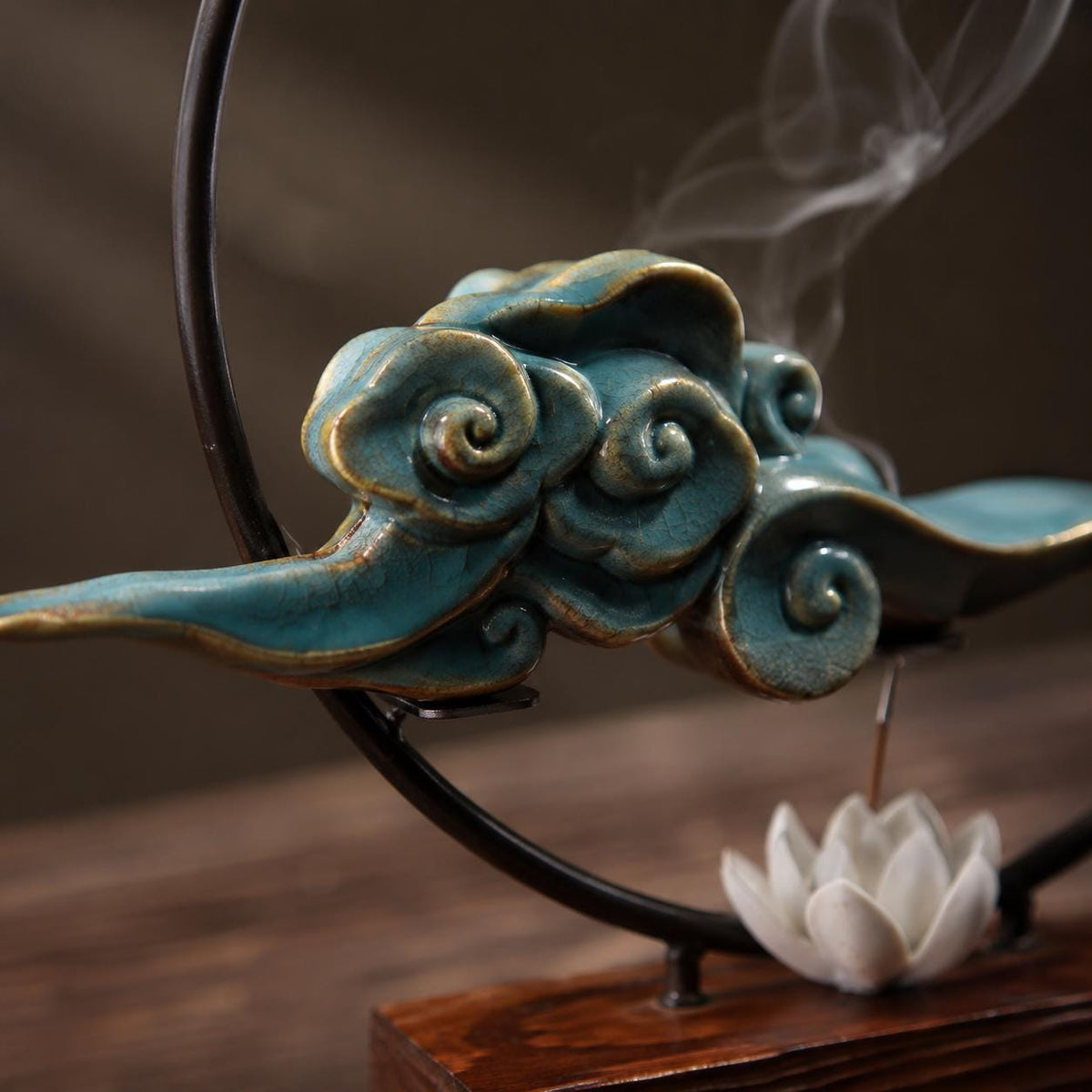 Backflow Incense Burner – Wave Turquoise