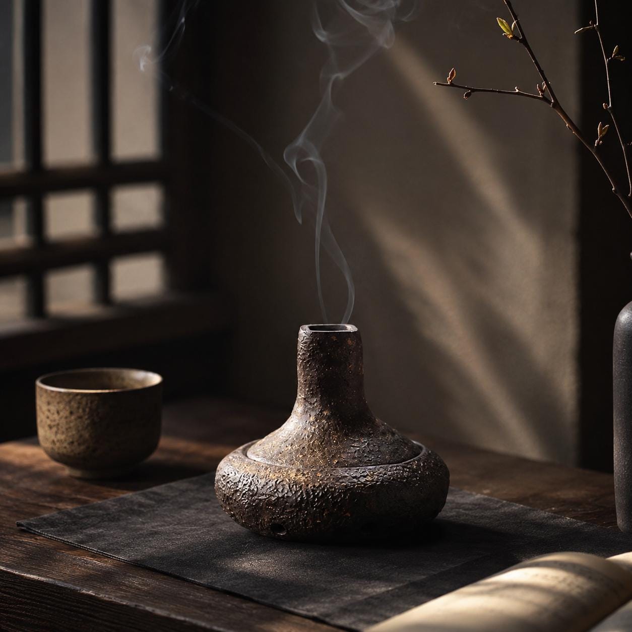 Porte-encens Japandi - Décoration de brûleur d'encens contemporain