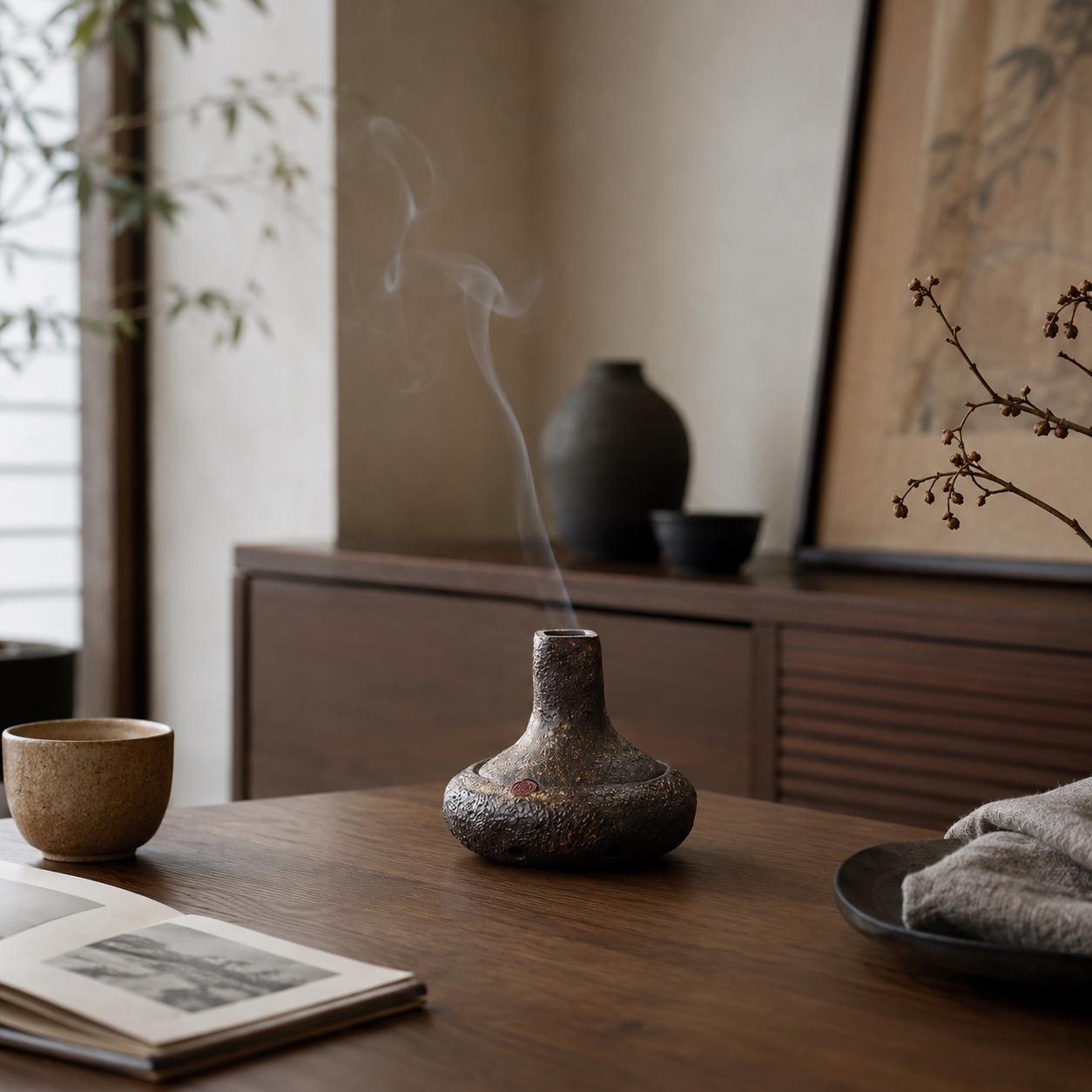 Porte-encens Japandi - Décoration de brûleur d'encens contemporain