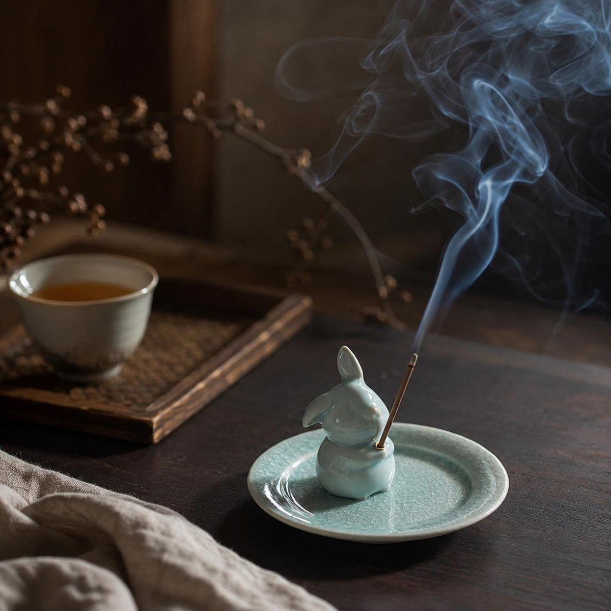 Ceramic Figurine Incense Holder
