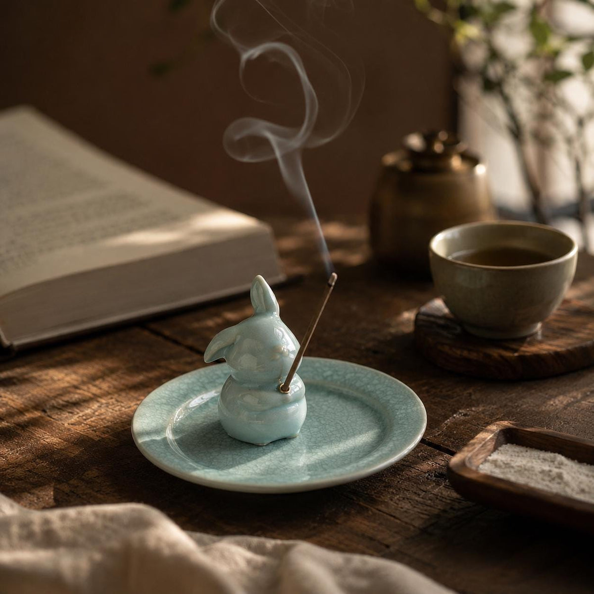 Ceramic Figurine Incense Holder