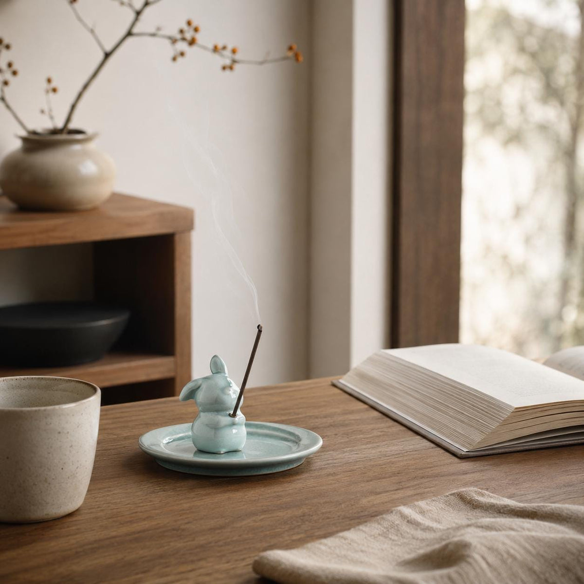 Ceramic Figurine Incense Holder