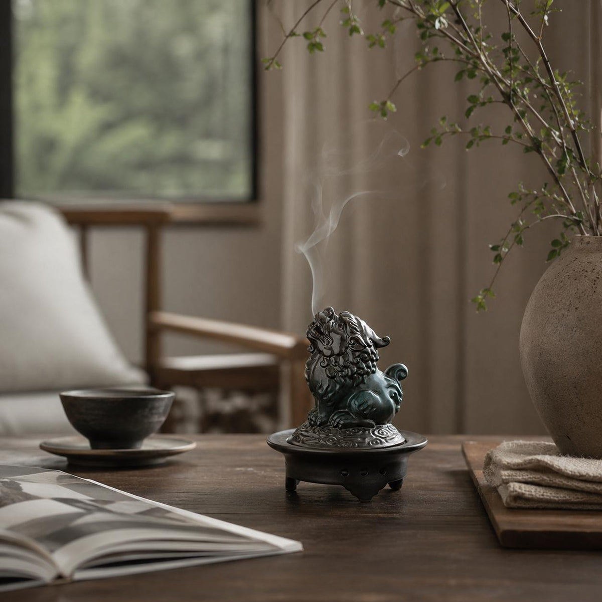 Incense Holder – Lion Blue