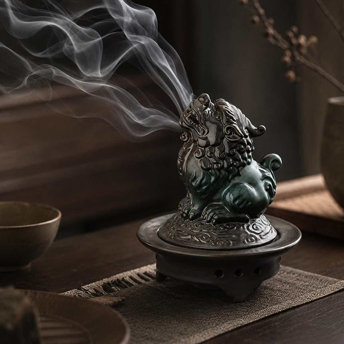 Incense Holder – Lion Blue