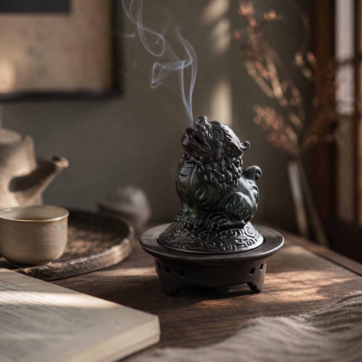 Incense Holder – Lion Blue