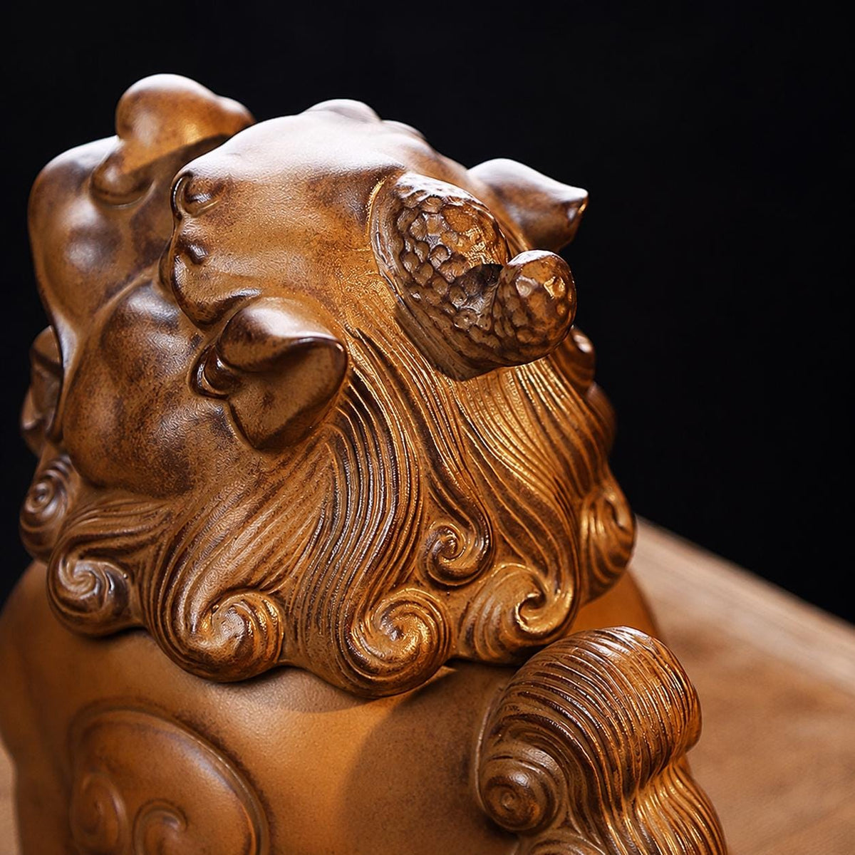 Porte-encens lion brun