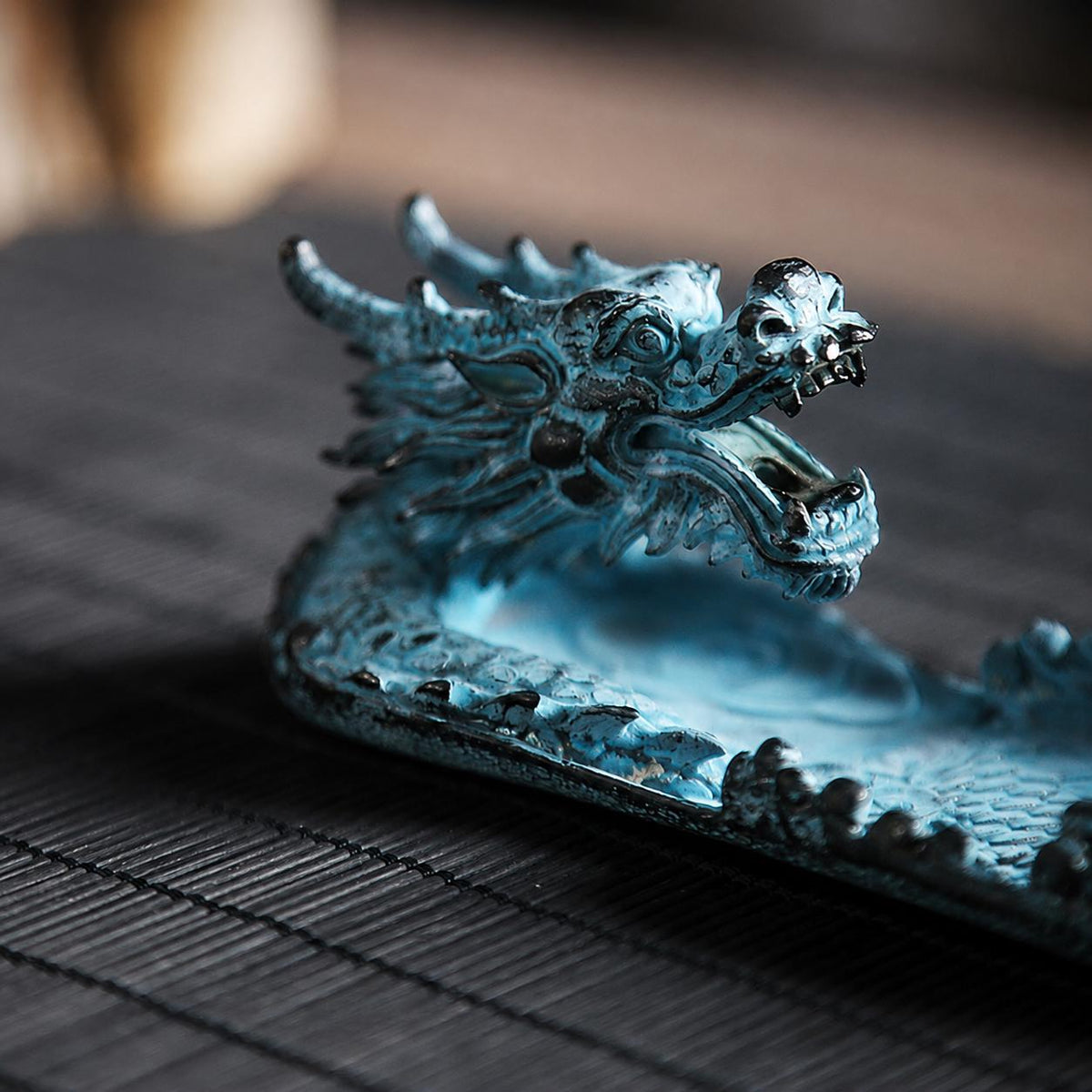Porte-encens dragon en métal