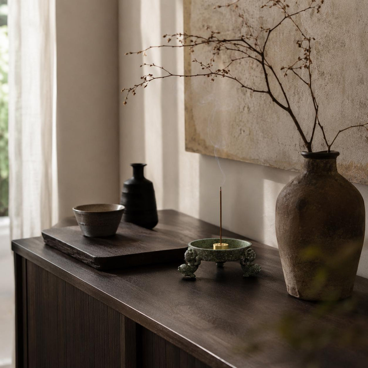 Ceramic Tripod Incense Holder