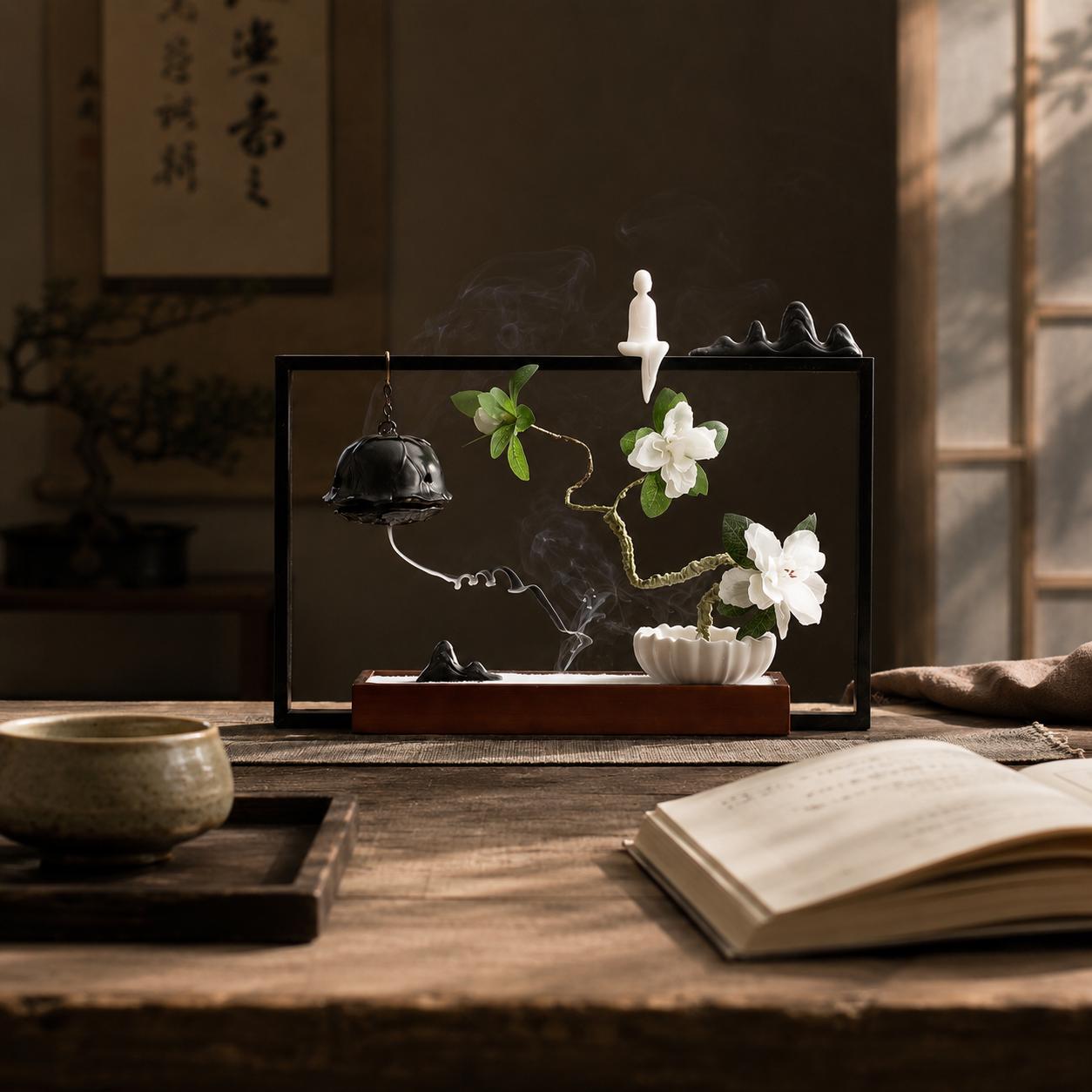 Minimalist Ceramic Incense Holder - Zen Incense Burner