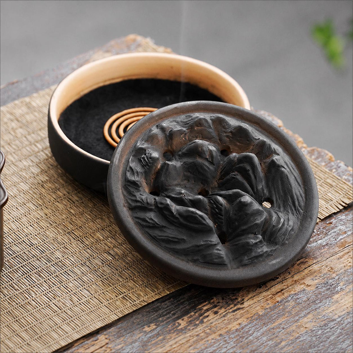 Mountain Incense Coil Holder