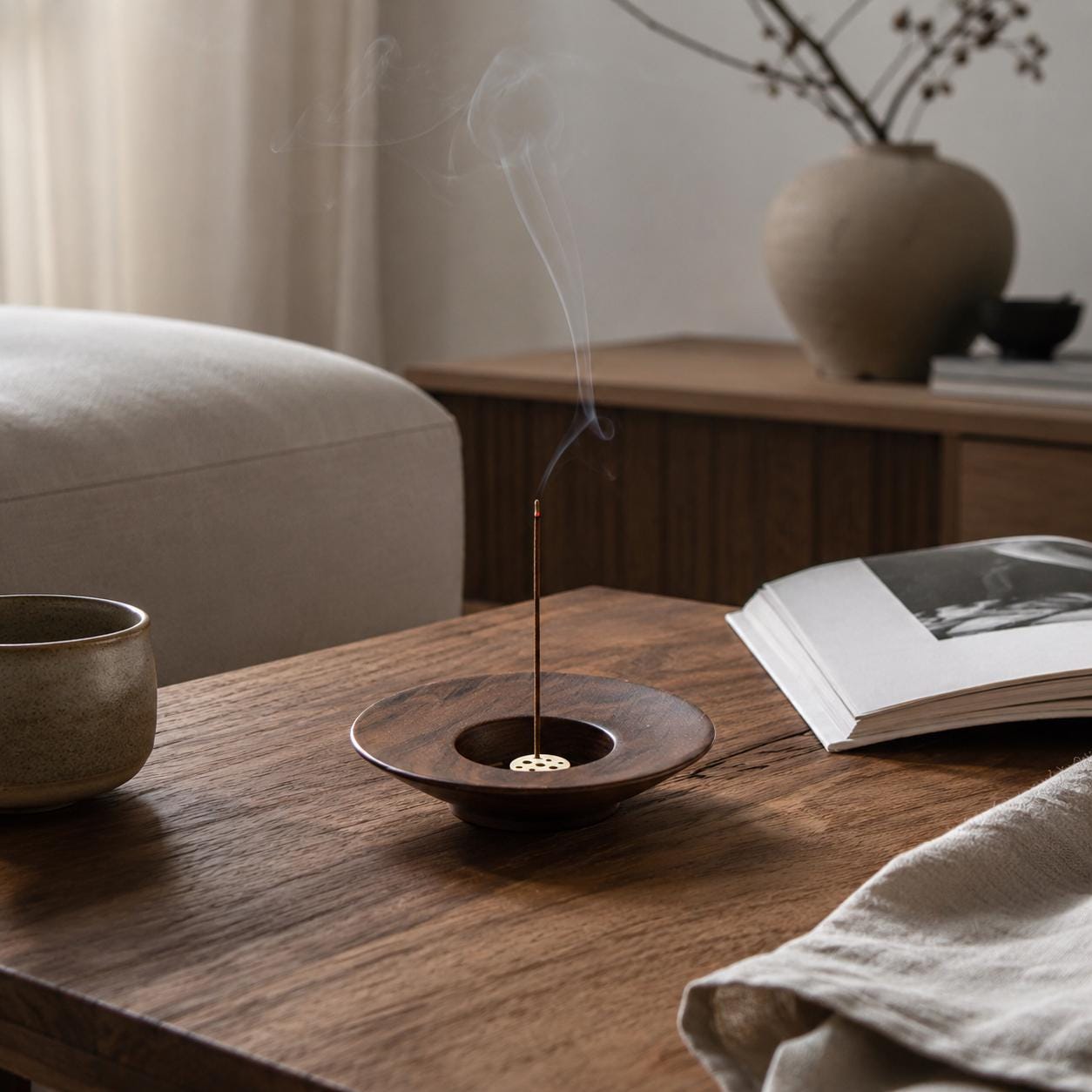 Porte-encens japonais pour la maison - Brûle-encens Wabi Sabi