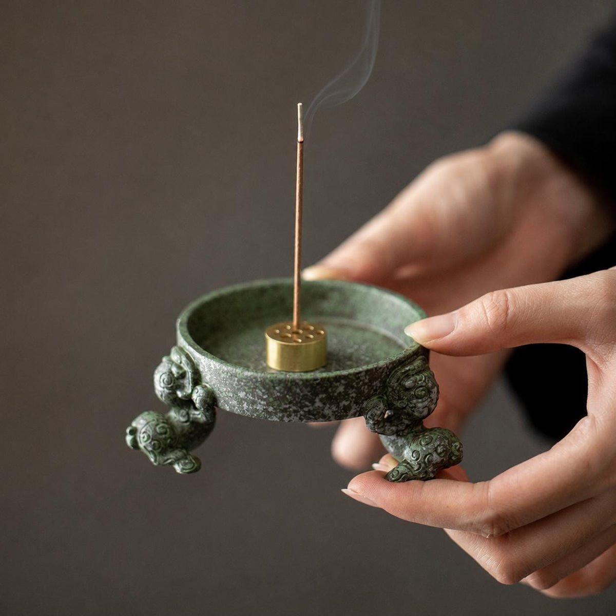 Ceramic Tripod Incense Holder
